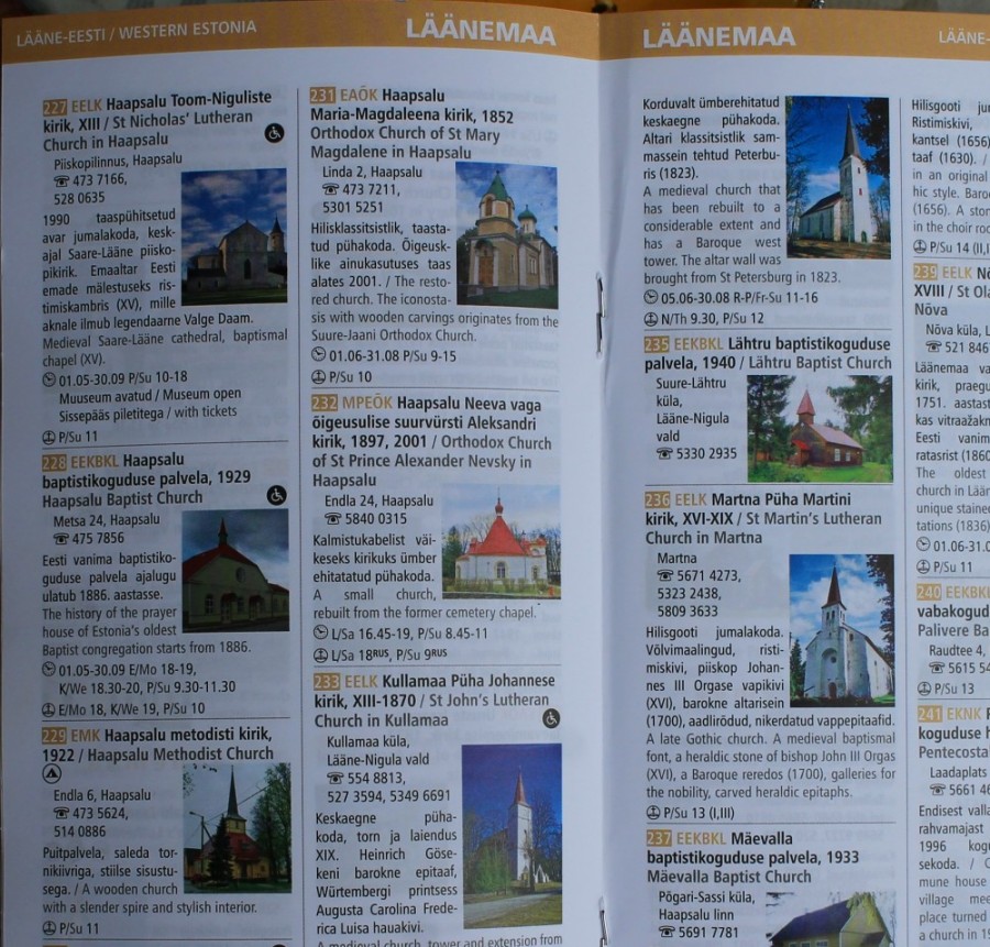 21 teeliste kirikud